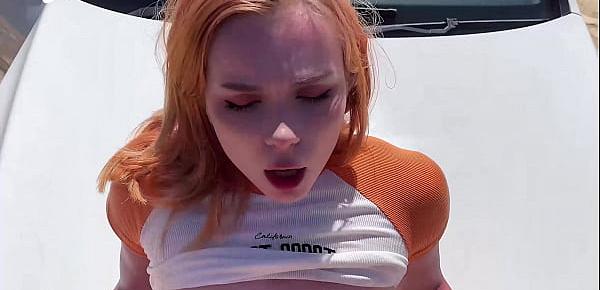  Girl Sucking Dick Stranger in Car and Doggy Fuck on a Rest